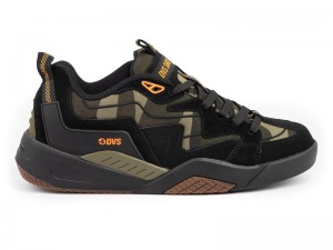 Tenis Skate DVS DEVIOUS Masculino Pretas Camufladas Laranja Portugal | QD14-872